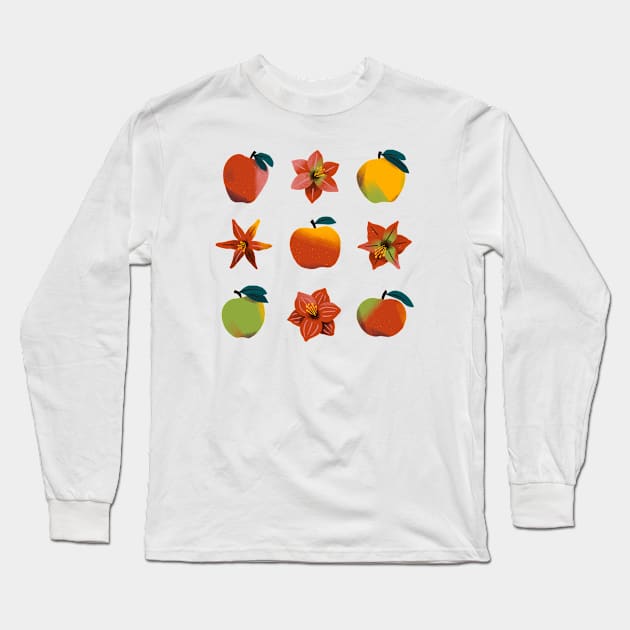 ApplesAndAmaryllis Long Sleeve T-Shirt by SashaKolesnik